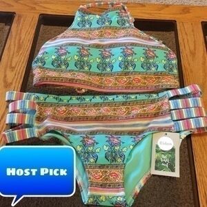 Eidon high neck top with full coverage bottoms NWT